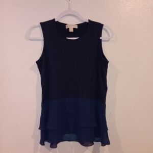Michael Kors Navy Blue Sleeveless Blouse